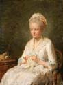 young lady sewing